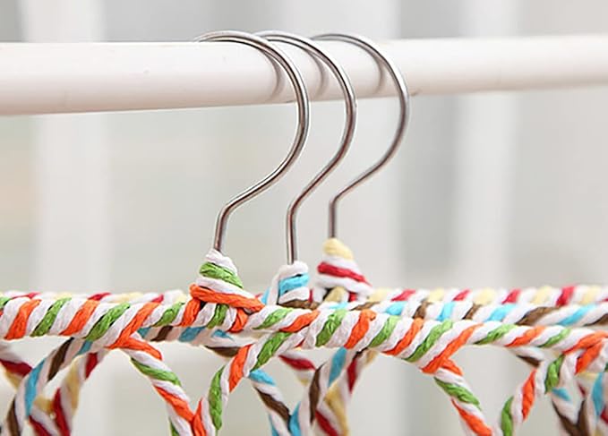 Scarf Hanger 28 Rings Tie Rack Multiple Purpose Holder for Closet,Clutter Removing and Space-Saving Hanger for Scarves, Shawl, Belts & Accessories Random Color