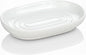 AIMAIAIMAI White Ceramic Soap Dish, Minimalist Bar Soap Holder - Elegant Hostess Gift, Housewarming Gift for New Home, Decorative Soap Tray for Bathroom, Kitchen