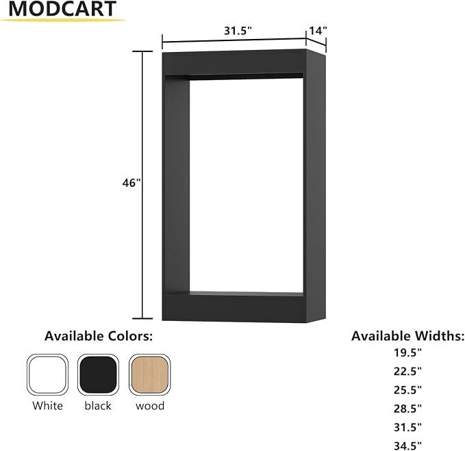 Double Hanging Closet Unit, Modular Closet System, Wood Closet System Organizer with Storage for Walk in Closets, Clothing Rack Wardrobe Closet for Hanging Clothes, Bedroom, Black, 31.5" W
