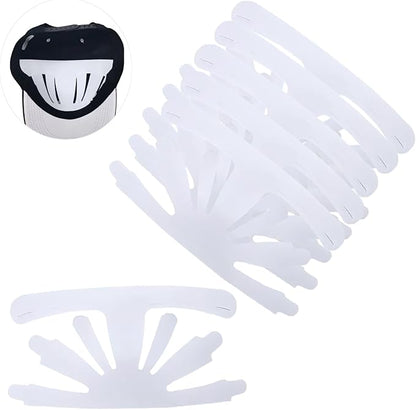 6 Pack Universal Baseball Cap Inserts - White, Plastic, Foldable, Keeps Shape, Home Storage, Display - Cartoon Pattern, Unisex Adult, Classic Style