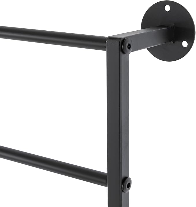 Wall Mounted Scarf Rack 10 Tier Scarf Display Stand Black Metal Scarf Holder Organizer Rack Commercial Clothing Store Wall Mounted Ribbon Storage Rack for Towel Scarf Ribbon