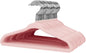 Stormix Baby Velvet Hangers, 50 Pack Children's Clothes Hangers Non-Slip Kids Hangers for Infant/Toddler Pink