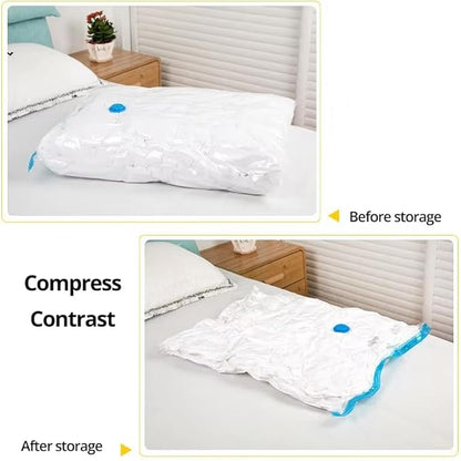 20 Vacuum Storage Bags, Space Saver Bags for Quilts and Blankets (4 Jumbo, 4 Large, 4 Medium, 4 Small, 4 Hand Roll Bags) with Hand Pump