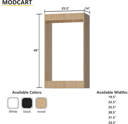 Double Hanging Closet Unit, Modular Closet System, Wood Closet System Organizer with Storage for Walk in Closets, Clothing Rack Wardrobe Closet for Hanging Clothes, Bedroom, Wood, 25.5" W