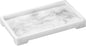 Luxspire Resin Vanity Tray, Bathroom Toilet Tank Storage Tray, 10.03 x 5.9 in Kitchen Sink Trays Decorative Serving Tray, Vanity Countertop Organizer for Makeup Towel Perfume Holder, M, White Marble