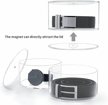 NIUBEE Belt Organizer, Acrylic 3 Layers Belt Case Storage Holder and Display for Accessories Like Jewelry,Watch,Bracelets