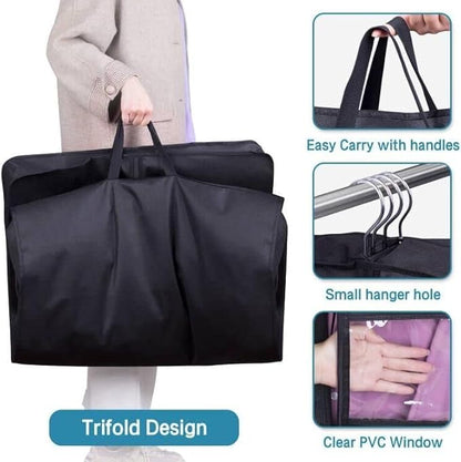 KIMBORA 60" Dress Garment Bags for Hanging Clothes Travel, Gusseted Garment Bags for Closet Storage with Handles for Long Gowns, Coats
