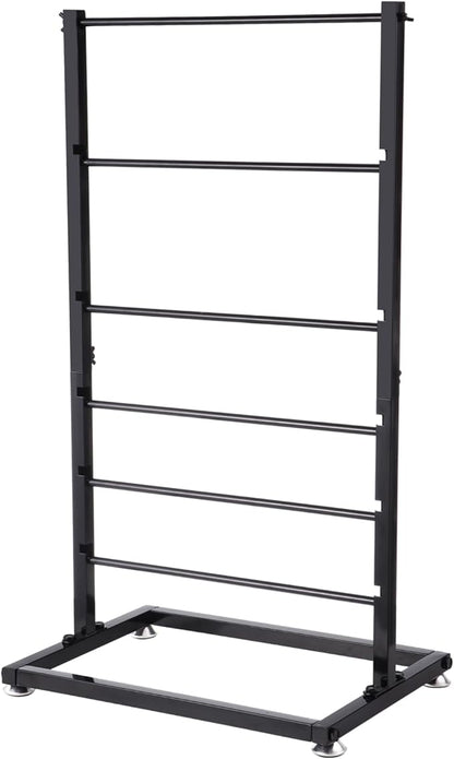 6-Tier Ribbon Holder, Large Capacity Ribbon Storage Rack, Height Adjustable Metal Spool Organizer, Countertop Ribbon Display Shelf Wrapping Paper Holder for Flower Store, Craft Room, Cake Shop