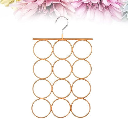 Unomor 1Pc Gold Scarf Tie Hanger Rack Slip Storage Organizer for Closet Space Saver for Ties and Scarves Multipurpose Clothes Hanger Wardrobe Display