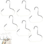 Durable Steel Hangers: Maximize Closet Space with Versatile Storage, Stainless Steel Hat Hangers for Closet, Hat Rack Hats Holder for Baseball Caps, Scarf and Hats Organizer (White,6 PCS)