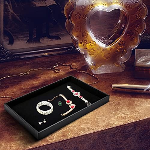 2Pcs Black Velvet Stackable Jewelry Tray Showcase Display Earring Necklace Bracelet Rings Organizer… - Image 5