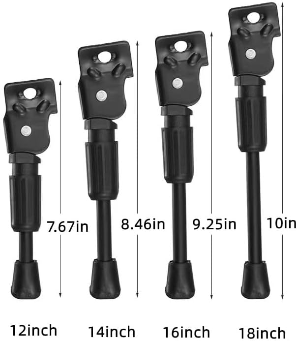 MINILUJIA Upgraded Spring Built-in Kids Bike Kickstand For 12/14/16/18/20 Inch Children’s Bicycle Stand Support Rack (18inch)