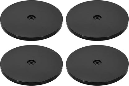 uxcell 4Pack Acrylic Lazy Susan Turntable, 7" Spinner Lazy Susan Turntable Organizer, Acrylic Ball Bearing Rotating Tray for Pantry Spice Rack Decorating, Black