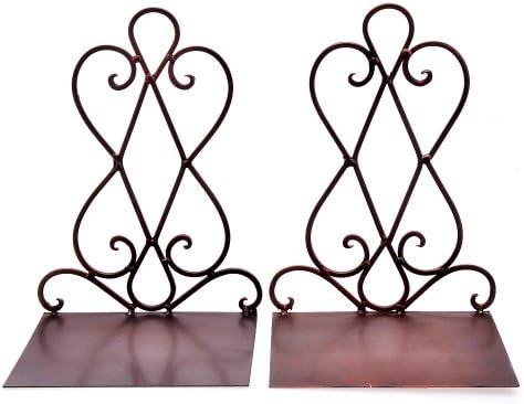 Artkingdome Vintage Metal Bookends for Heavy Books, Non-Slip Book Stoppers for Shelves, Farmhouse Decorative Holders for Office Desk, Sturdy Book Ends for Classroom Library Home, Set of 2 with Pads - Image 4