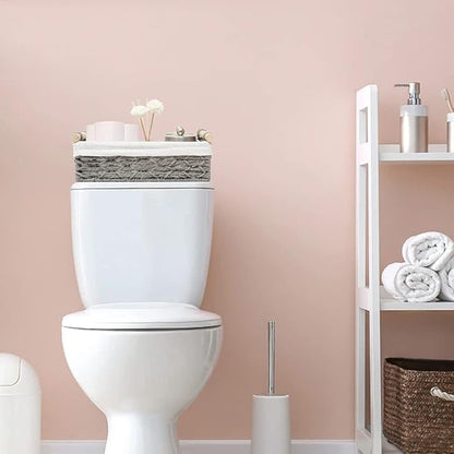 Storage Basket Wicker Baskets for Organizing Storage Bins for Counter Toilet Paper Storage Basket for Toilet Tank Top (Set of 2,Grey)