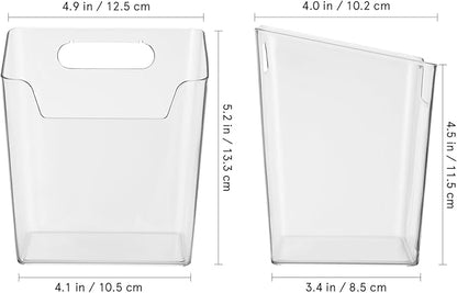Lurrose 4pcs Cabinet Door Organizer: Wall Mounted Storage Bins - Plastic Shower - Pencil Holder for Shower Bathroom Kitchen Office