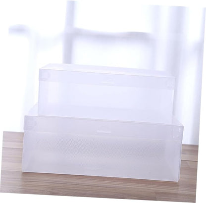 CHILDWEET 6pcs Shoe Storage Case Lids Plastic Shoe Boxes for Home Closet Office Dustproof
