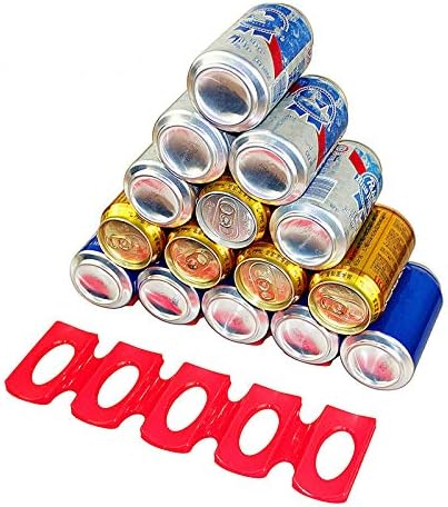Bottle and Can Easy Stacker - Beer Bottles Stacker - Perfect Kitchen Cabinet and Fridge Storage Rack - Wine Bottles Holder - Fridge Monkey Mat 2 Pack