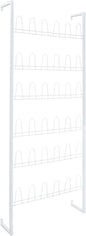 Wall Mounted Metal Shoe Rack Organizer, 6-Tier Iron Hanging Shoe Storage, Shoe Shelf Holds 18 Pairs of Shoes, Shoe Storage Rack for Entryway, Bedroom, Closet, Garage (White, 6-Tier)