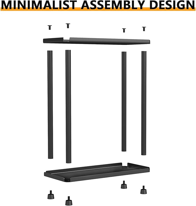 2-Tier Metal Small Bathroom Makeup Organizer Vanity Countertop Skincare & Perfume Storage