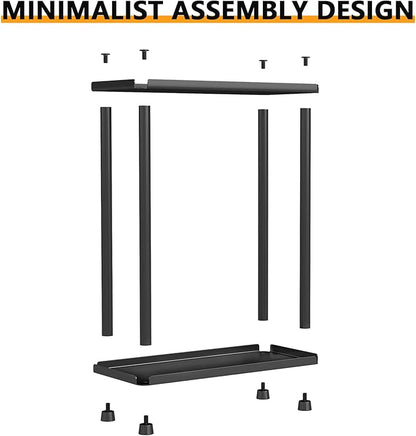 2-Tier Metal Small Bathroom Makeup Organizer Vanity Countertop Skincare & Perfume Storage
