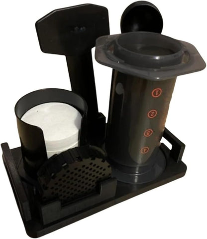 AeroP Storage Caddy and Dryer | Coffee Storage Organizer | AeroP Drying Station | AeroP Coffee Tools Organization (White)