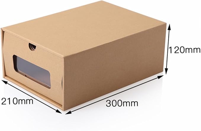 Alipis 2pcs Large Thick Drawer-style Shoes Box Paper Storage Container 30x21cm for Closet Organization and Home Storage