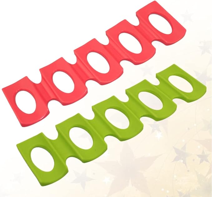 Mobestech Beverage Refrigerators 2pcs Fridge Silicone Beer Can Organizer Wine Bottle Stacker Refrigerator Space Saver Drink Holder Rack for Home Party Bar Green Red Silicone Holders