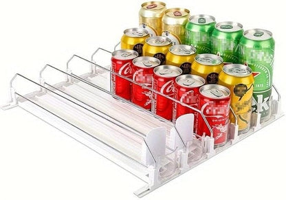 Can Dispenser, 1 Set/3 Counts Can Dispenser with Positioning Buckle, Soda Can Organizer, Drink Organizer for Fridge, Freezer Safe Kitchen Gadgets,Kitchen Storage Rack (1 Set-31cm/12.2in*42cm/16.5in)