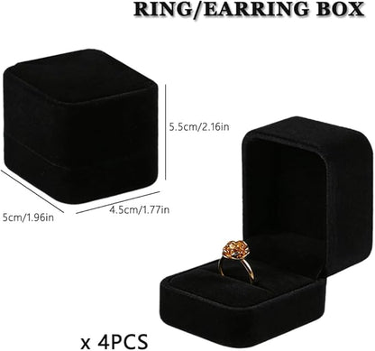 10 Pack Velvet Jewelry Gift Boxes for Bracelet Necklace Pendant Ring Earring Display Case Jewelry Box Storage Organizer Holder for Wedding