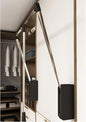 Pull Down Closet Rod, 60 lbs Load Capacity, Stainless Steel Adjustable 26-35 inches Soft-Close Wardrobe Lift Rail Organizer for Hanging Clothes, Two-way Buffering Side & Back Mounted Closet Rod