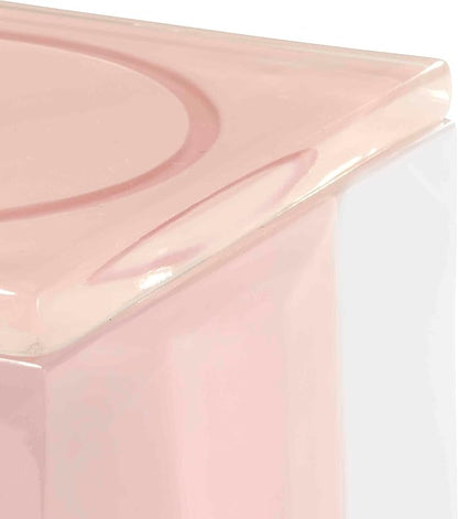 Izod - Covered Jar, Resin Countertop Accessories, Dorm Room Essentials, Perfect for Bathroom or Vanity (Marina Collection, Pink)