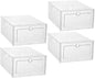 4pcs Shoe Box Shoe Rack Stackable Storage Boxes for Organization Sneaker Pp Material Home Dorm Storage