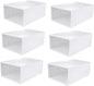 6pcs Transparent Shoe Box Organizer Thickened Drawer Style Storage Container for High Heels Sneakers Boots Material Scratch Design for Quick Access and Visibility