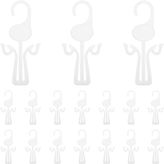 Luxshiny 20pcs Plastic Shoe Hangers Slipper Display Drying Organizer Hooks for Closet and Home Hanging Shoe Rack Storage