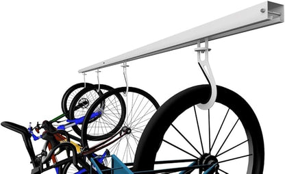 Bike Slide Pro – Made in USA | Heavy-Duty Ceiling-Mounted Bicycle Storage Rack – Space-Saving Overhead Garage Organizer with Quick Install System – Secure Solution for Residential Garages