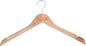 Personalized Wedding Party Maple Hanger, 17", Notched Shoulders/Swivel Hook