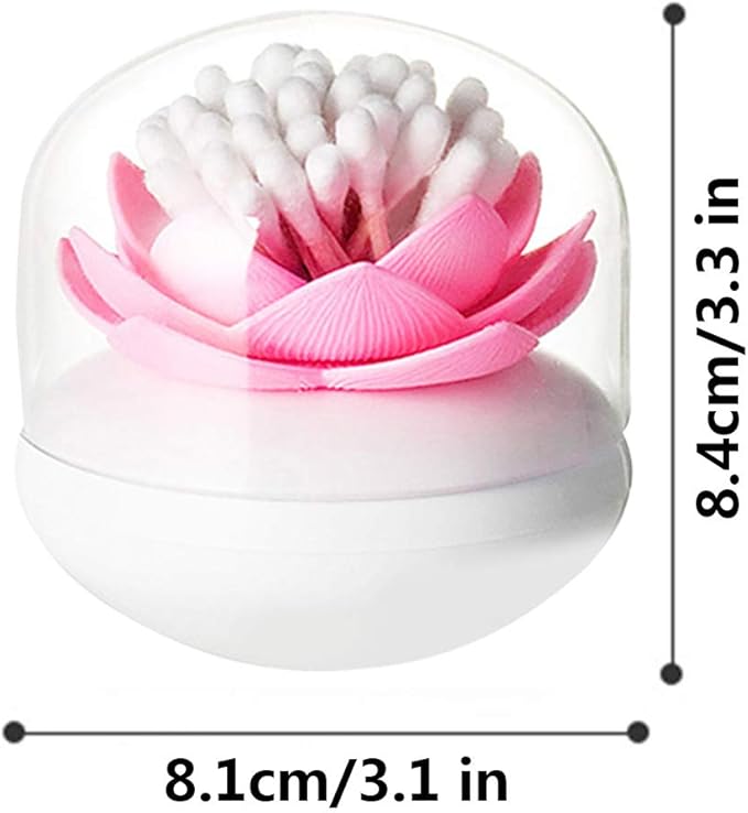 2 Pack Creative Lotus Cotton Swab Holder Q-Tips Toothpicks Holder Table Decorate Cotton Bud Storage Box Organizer