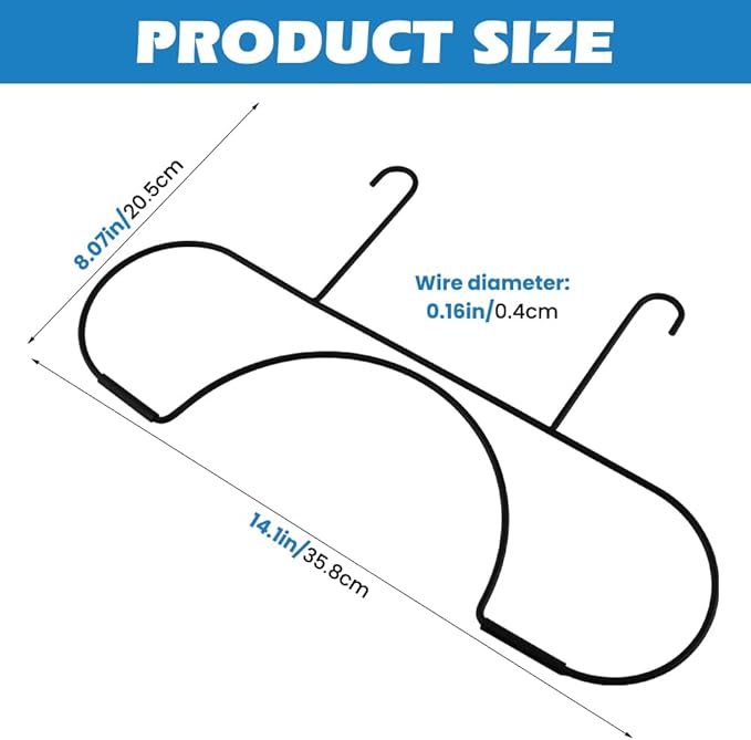 2Pcs Cowboy Hat Holder for Car, Folding Cowboy Hat Rack for keeping Hats Shape, Hardhat Holder for Truck Automotive Seat Back Hook Hats Organizer