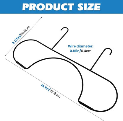 2Pcs Cowboy Hat Holder for Car, Folding Cowboy Hat Rack for keeping Hats Shape, Hardhat Holder for Truck Automotive Seat Back Hook Hats Organizer