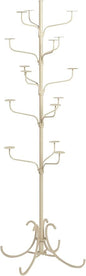 SSWBasics Boutique Ivory 5-Tier Hat Rack Stand, 72" H Standing Hat Rack, Elegant Hat Display Rack Holds 15 Hats for Organized Storage