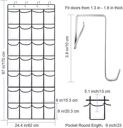 Cabilock 1set over Door Hanging Organizer Mesh Storage Bag for Shoes Medicine Glasses and More Non-woven Efficient Wall for Bedroom Bathroom and Pantry