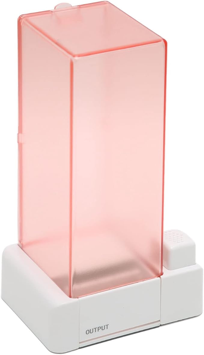 Automatic Cotton Pad Dispenser,Automatic Cotton Pad Holder, Cotton Pad Holder Organizer, Pink Transparent Appearance Easy Take PC Automatic Cotton Pad Storage, for Lint Free Nail Wipes, cotton pa