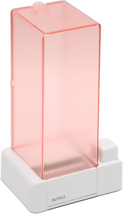 Automatic Cotton Pad Dispenser,Automatic Cotton Pad Holder, Cotton Pad Holder Organizer, Pink Transparent Appearance Easy Take PC Automatic Cotton Pad Storage, for Lint Free Nail Wipes, cotton pa