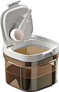 Airtight Coffee Canister, 8oz Coffee Storage Container with Scoop, Kitchen Food Storage Jar for Grounds Coffee, Beans, Tea, Sugar, Flour, Cereal, 800ml