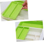 Telescopic Cutlery Storage Tray Kitchen Organizer Multi-divided Design for Versatile Storage Container for White Green
