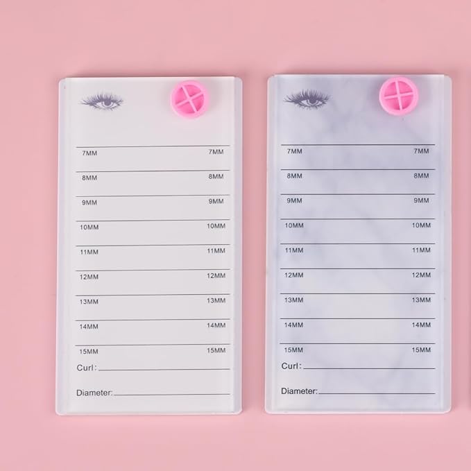 Acrylic Eyelash Pallet For 8 Layers Storage Organizer, Grafting False Eyelashes With 7-15mm Scale Glue Cup Palette, Cosmetic Beauty Extension Supplies (A White Pallet)