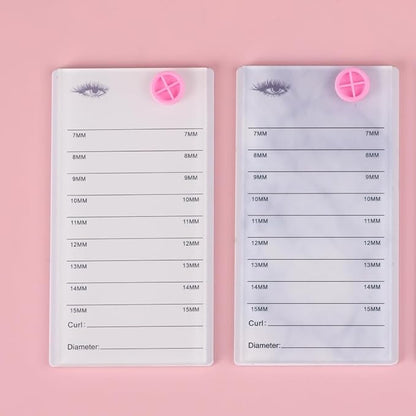Acrylic Eyelash Pallet For 8 Layers Storage Organizer, Grafting False Eyelashes With 7-15mm Scale Glue Cup Palette, Cosmetic Beauty Extension Supplies (A White Pallet)