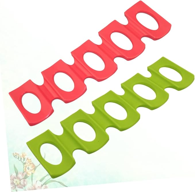2pcs Silicone Beer Mat Organizer Stacking Rack for Wine Bottles and Cans Drinks Pad for Home Party Refrigerator Bar Green Red