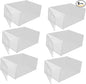 6pcs Transparent Stackable Shoe Organizer Boxes Drawer Style Storage Case for Easy Access and Visibility for Sneakers and Heels Clear Design
